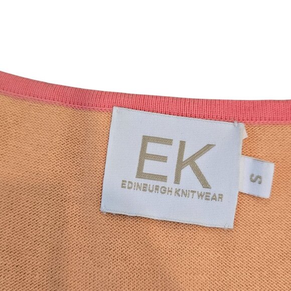 Edinburgh Knitwear Peach Ombre Cardigan & Tank Set Size S Pima Cotton winter set - Picture 5 of 10